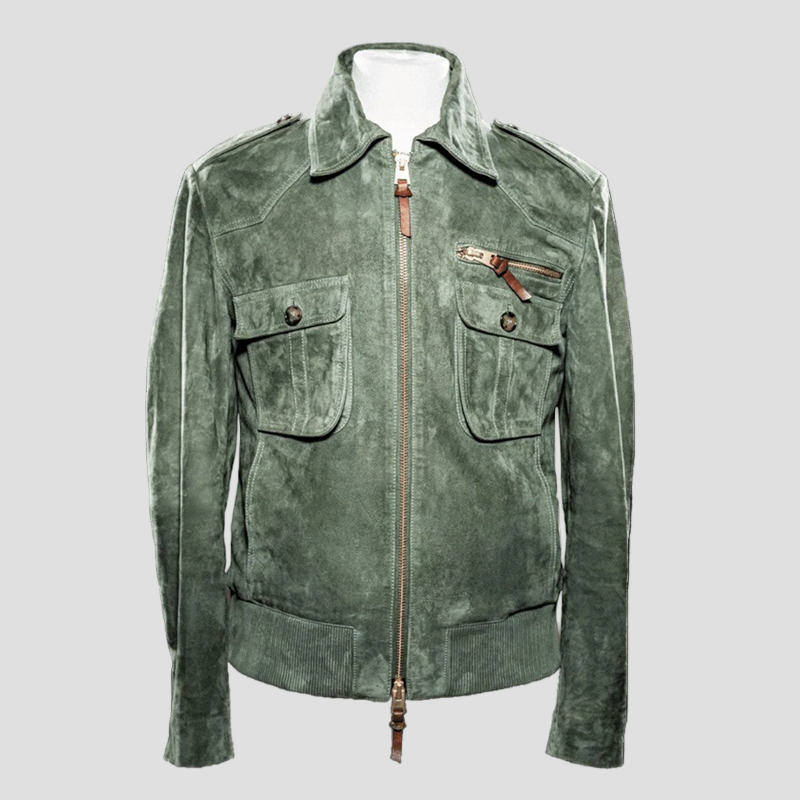 Noah | Retro Lapel Zipper Breast Pocket Suede Jacket