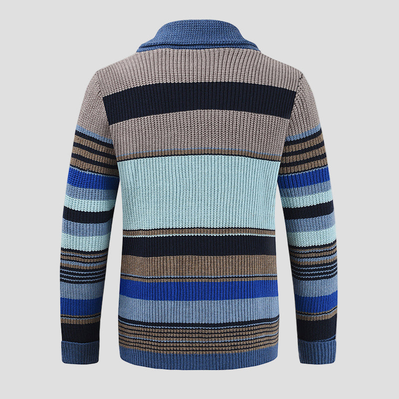 Ethan | Colorblock Sweater Knit Cardigan