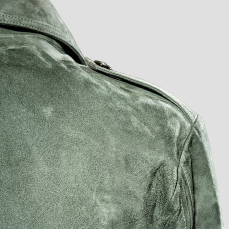 Noah | Retro Lapel Zipper Breast Pocket Suede Jacket