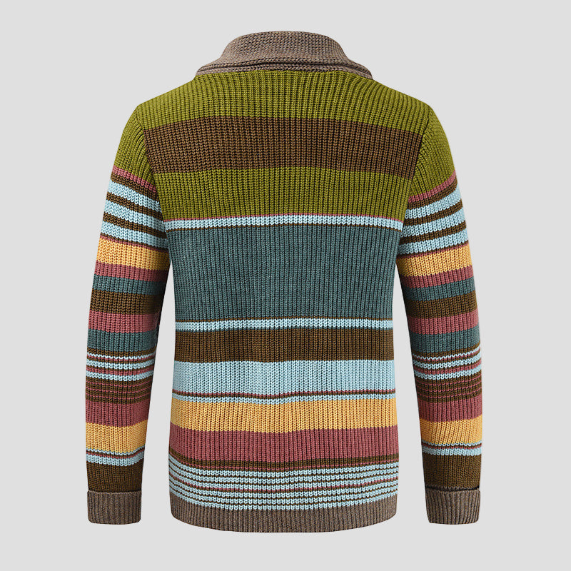 Ethan | Colorblock Sweater Knit Cardigan