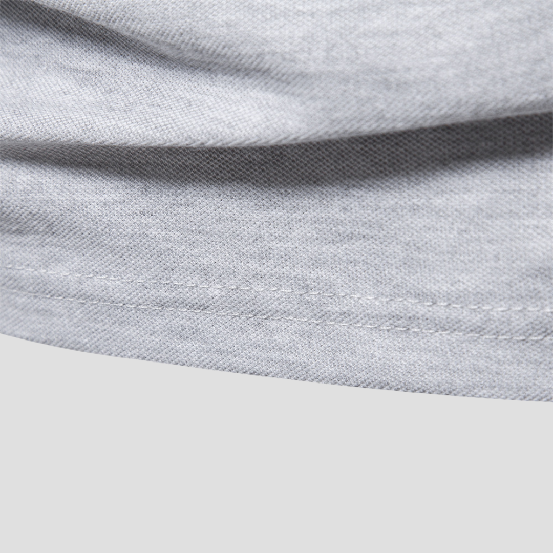 Dual-Color Long Sleeve Polo