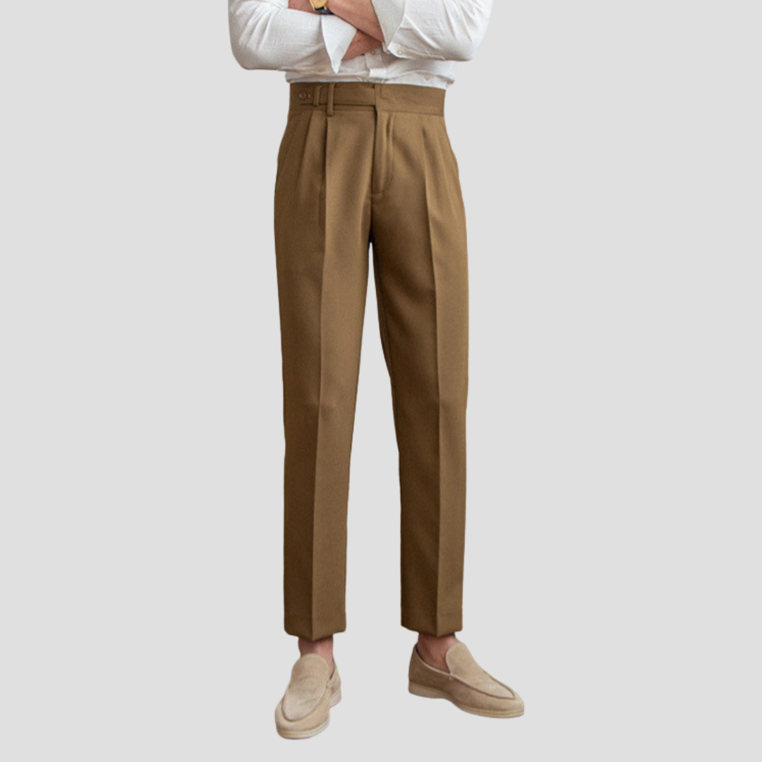 Custom-Fit Pleated Dress Pants