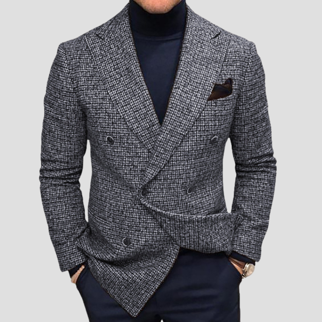 Chic Double-Breasted Tailored Blazer