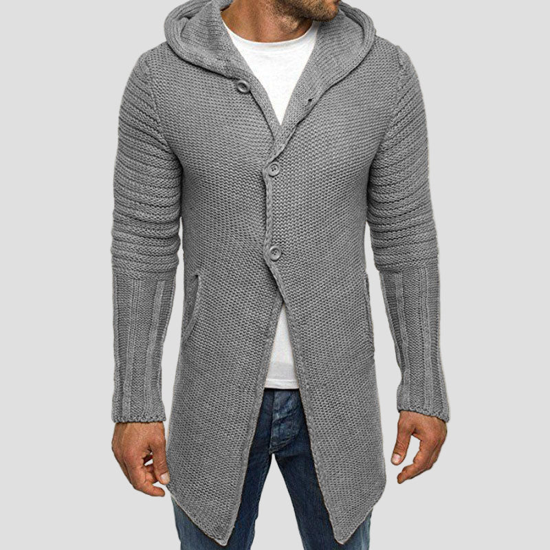 Mason | Hooded Single-Breasted Knit Cardigan