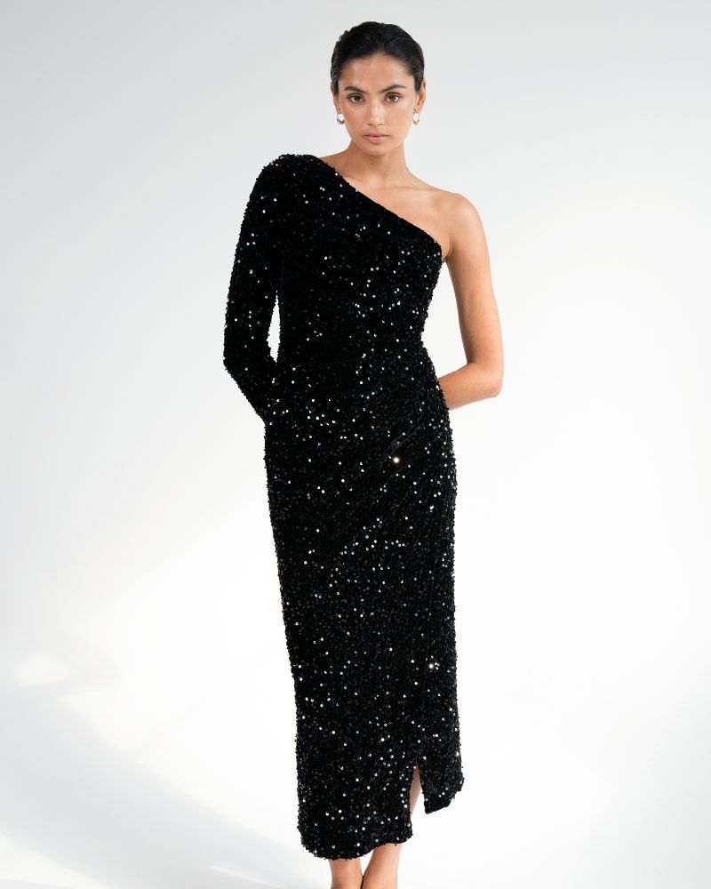 One Shoulder Sequin Dress for Women