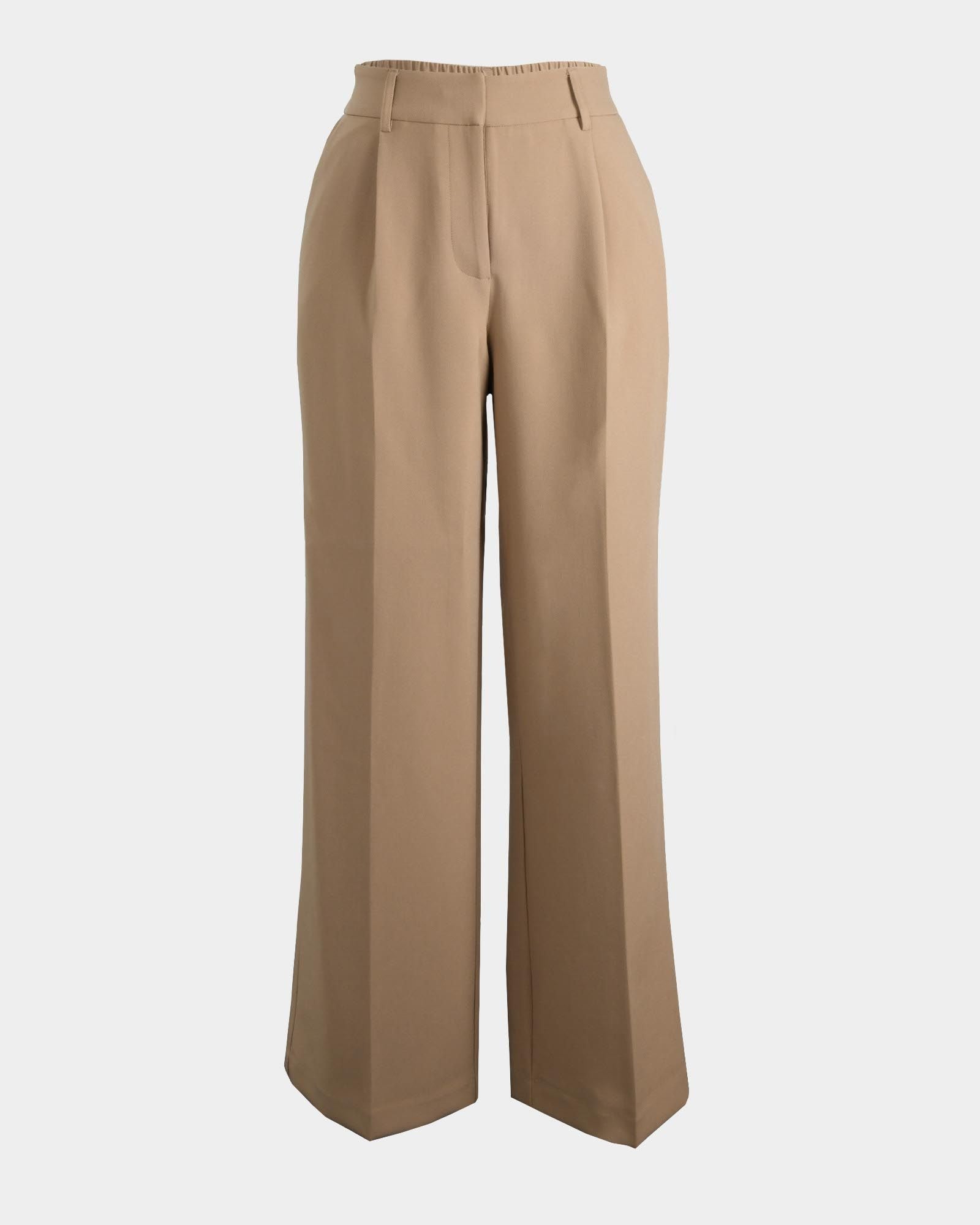 Elastic Waist Wide Leg Pants for Women