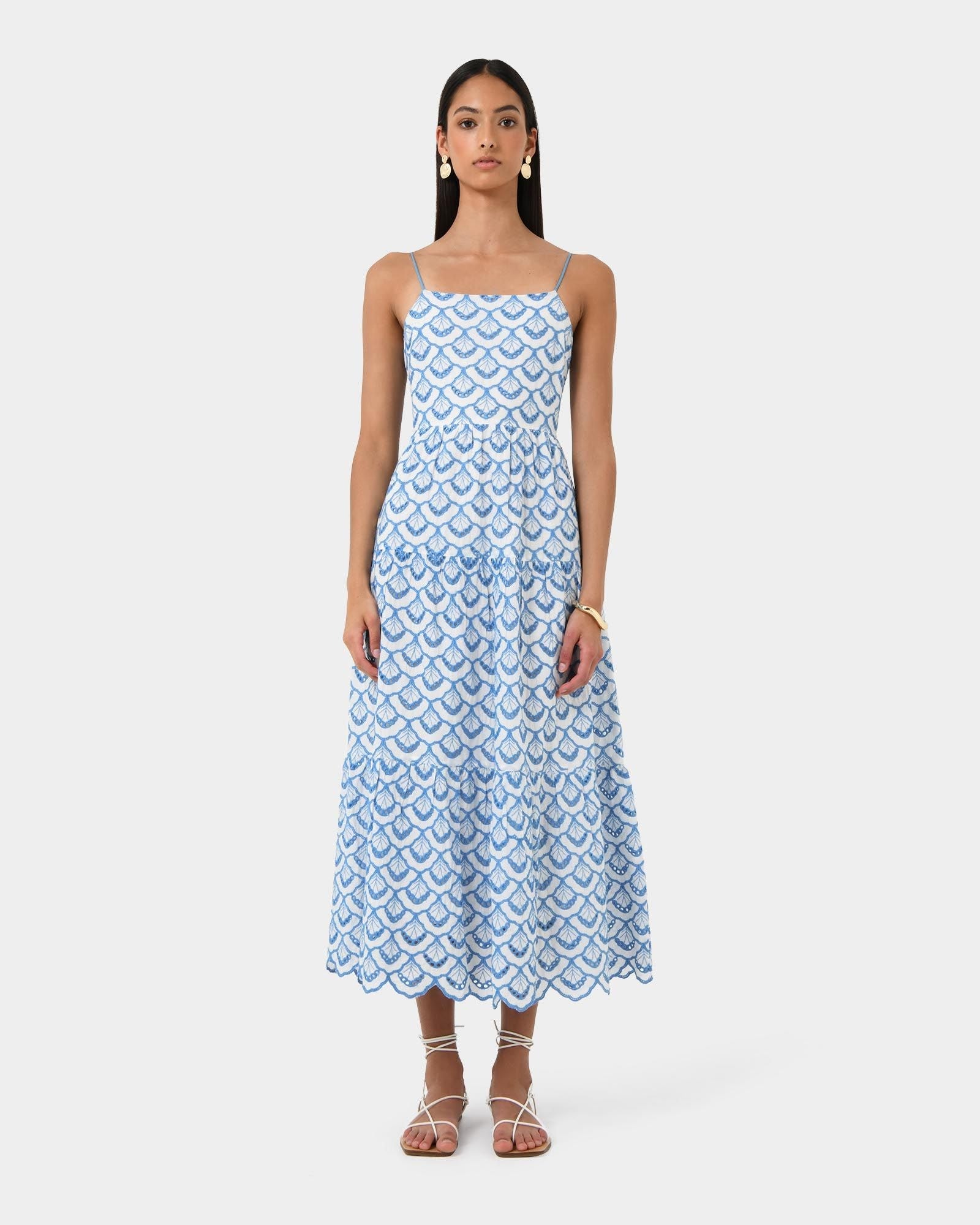 Embroidered Maxi Dress for Women
