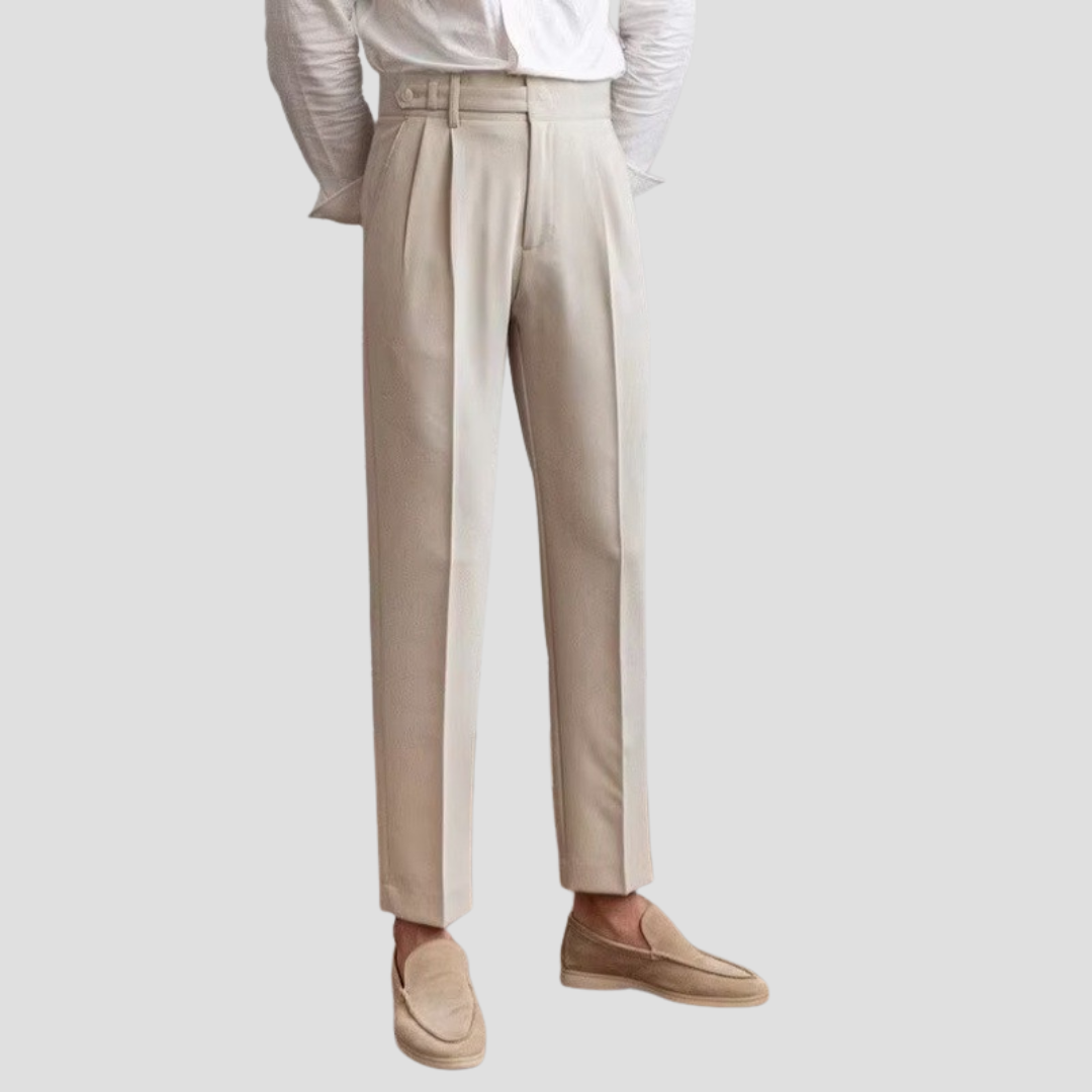 Custom-Fit Pleated Dress Pants