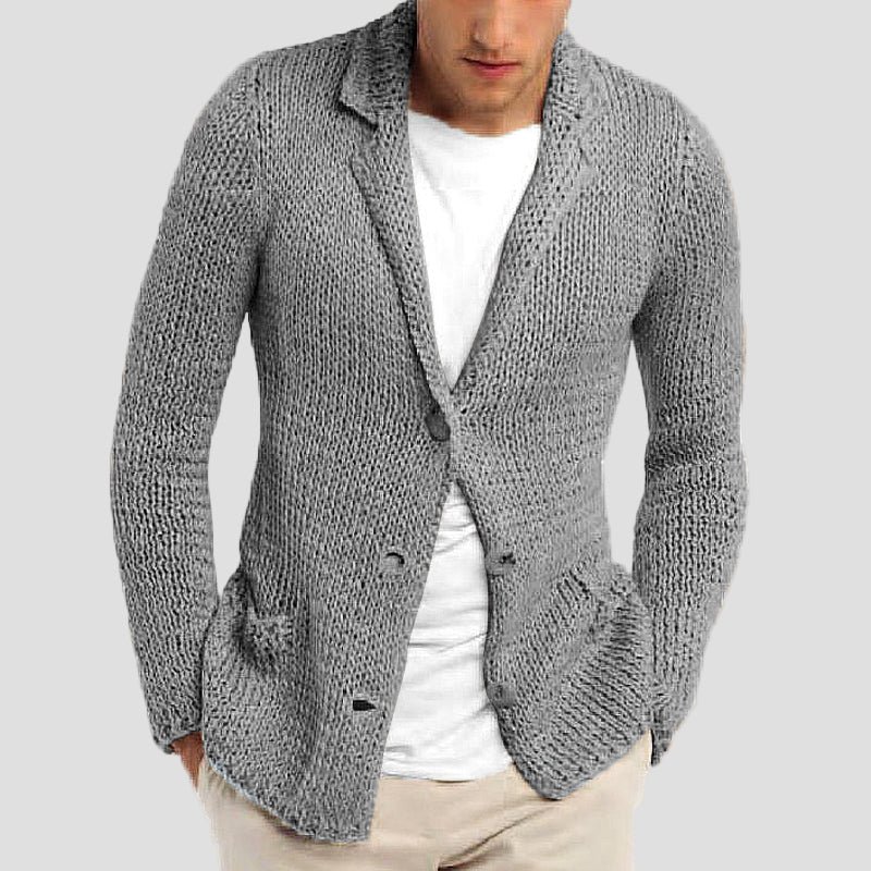 Edward | Retro Lapel Pocket Knit Cardigan