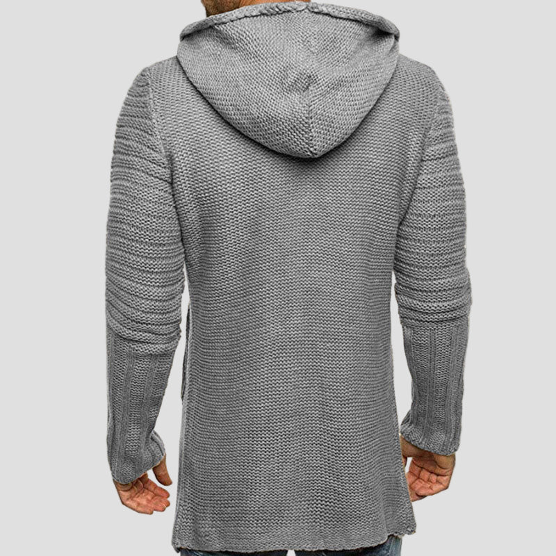 Mason | Hooded Single-Breasted Knit Cardigan