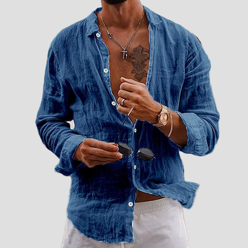 Carter | Casual Cotton Linen Lapel Shirt