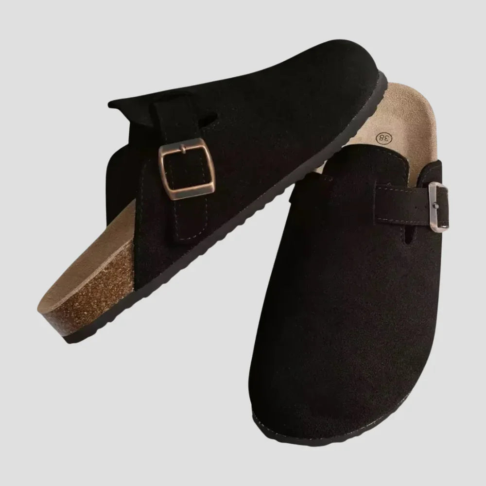 Chic Suede Slip-On Mules