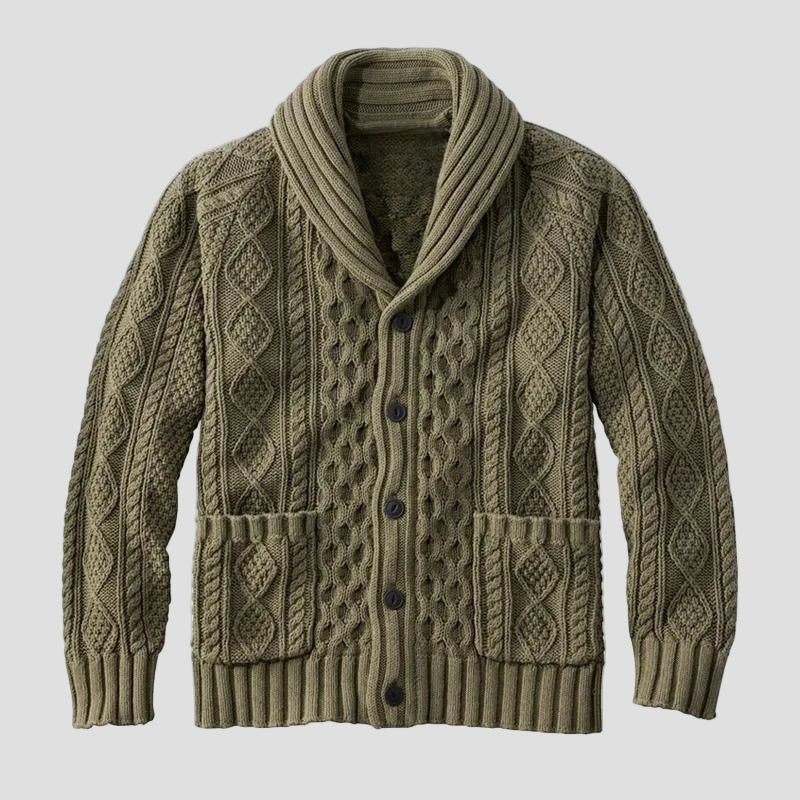 Levi | Knitted Jacquard Retro Casual Cardigan