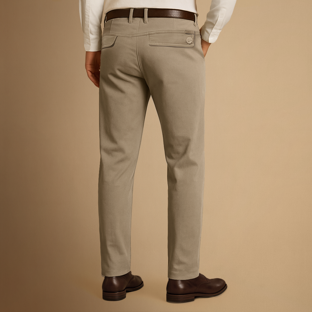 Classic Tailored Straight-Leg Pants