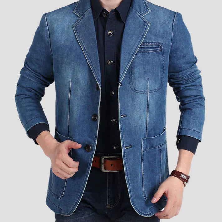 Lucas | Men’s Trendy Formal Casual Denim Blazer
