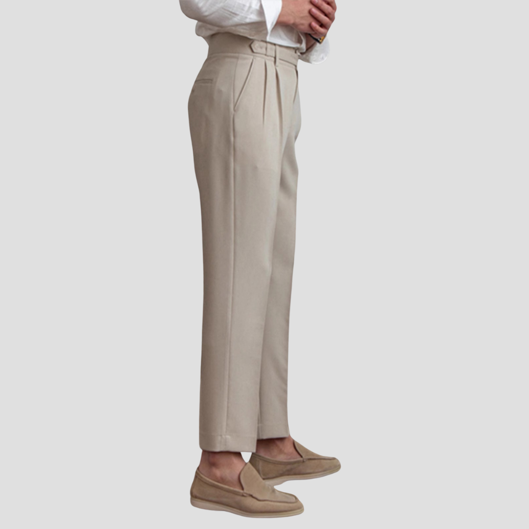 Custom-Fit Pleated Dress Pants