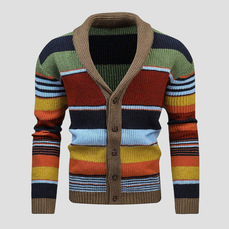 Ethan | Colorblock Sweater Knit Cardigan