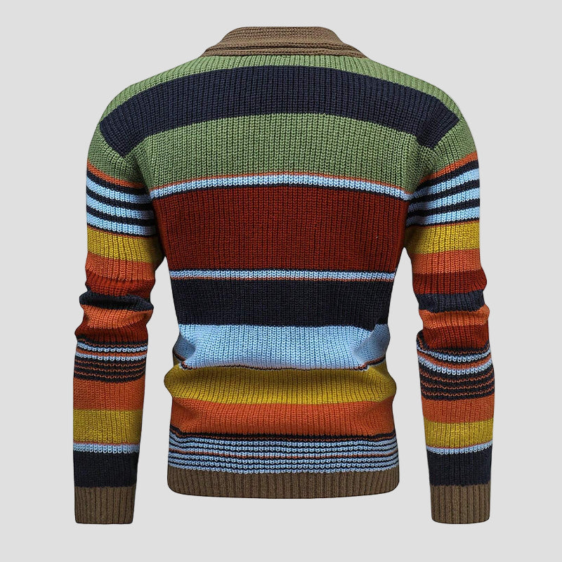 Ethan | Colorblock Sweater Knit Cardigan