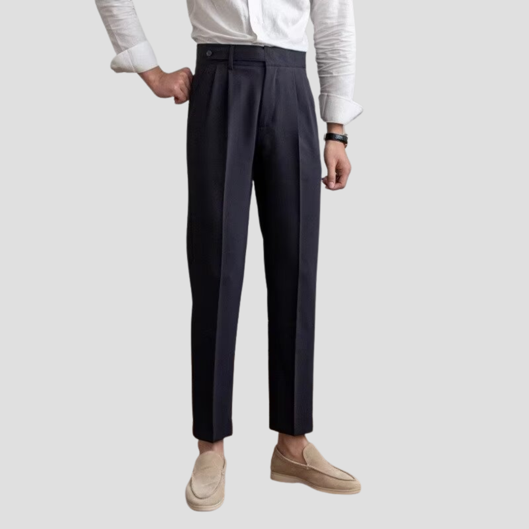 Custom-Fit Pleated Dress Pants
