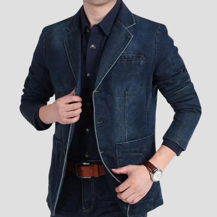 Lucas | Men’s Trendy Formal Casual Denim Blazer