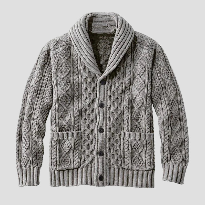 Levi | Knitted Jacquard Retro Casual Cardigan