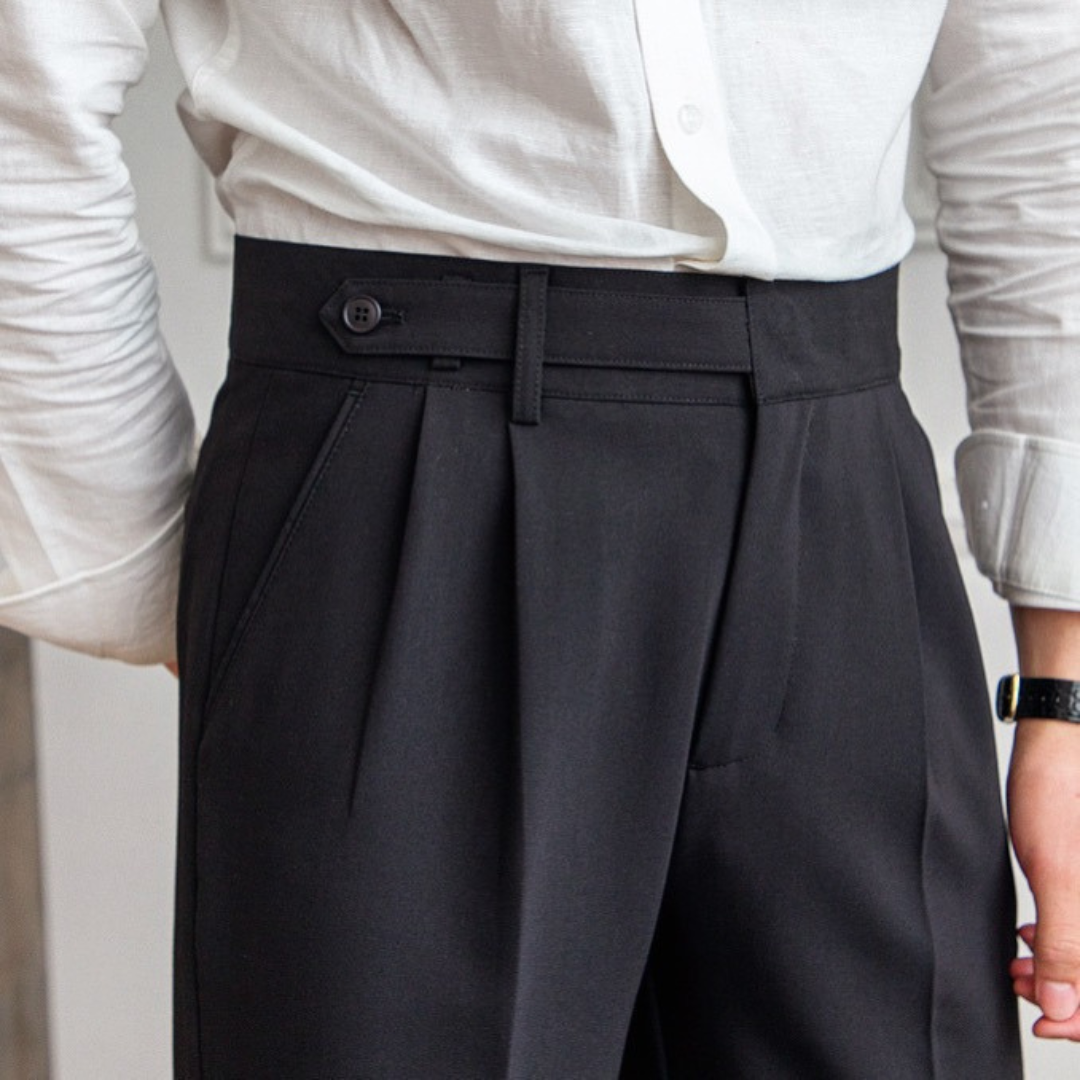 Custom-Fit Pleated Dress Pants