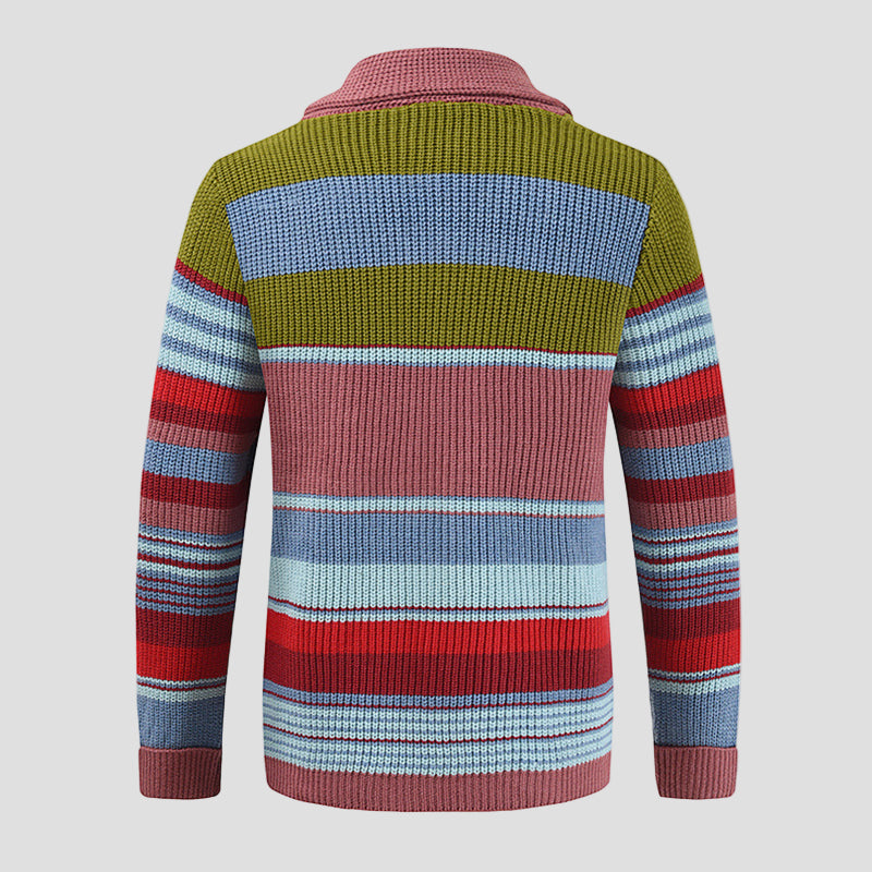 Ethan | Colorblock Sweater Knit Cardigan