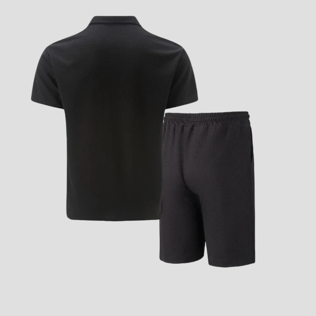 Zip Polo and Shorts Set