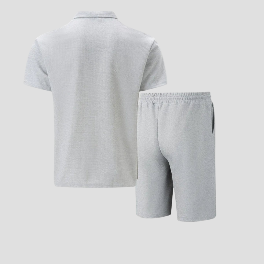 Zip Polo and Shorts Set