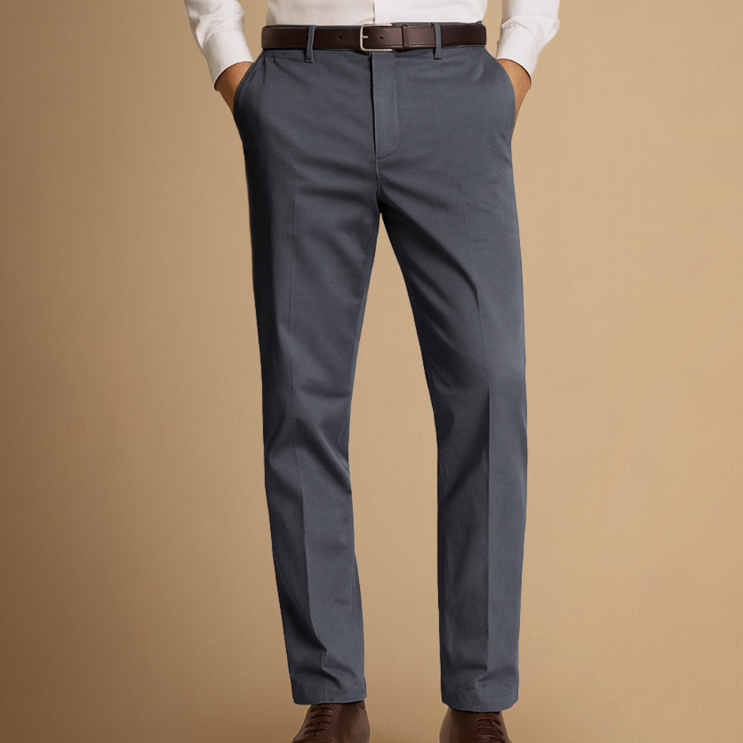Classic Tailored Straight-Leg Pants