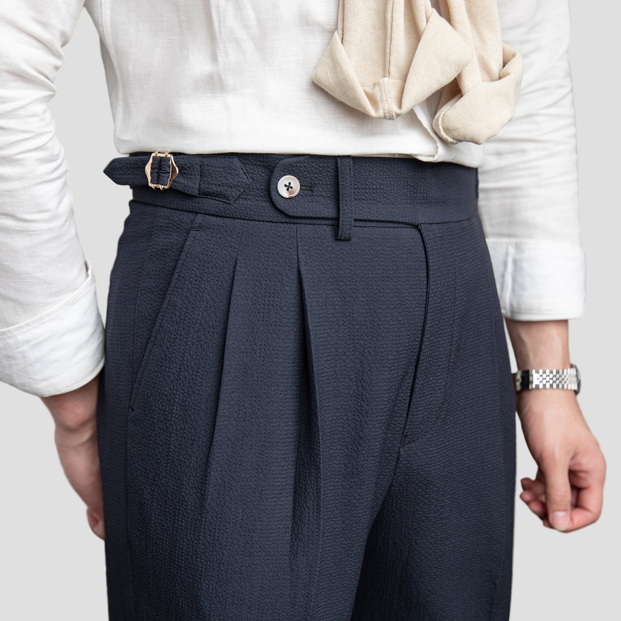 Evan | Men’s Tailored Pleated Trousers
