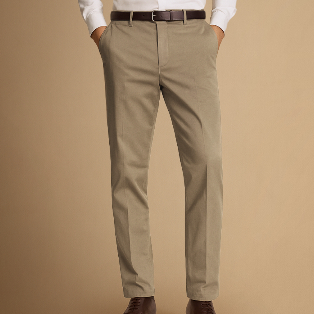 Classic Tailored Straight-Leg Pants