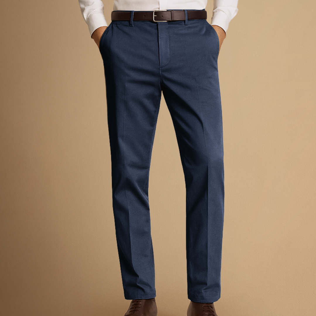 Classic Tailored Straight-Leg Pants