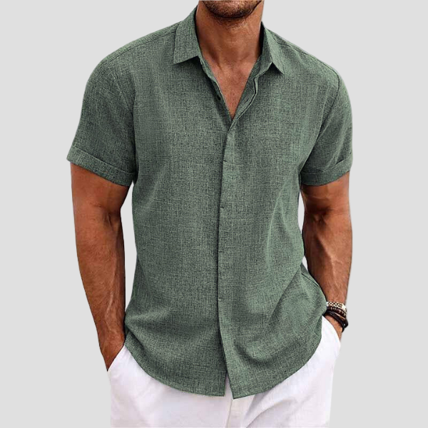Breathable Linen Short Sleeve Shirt