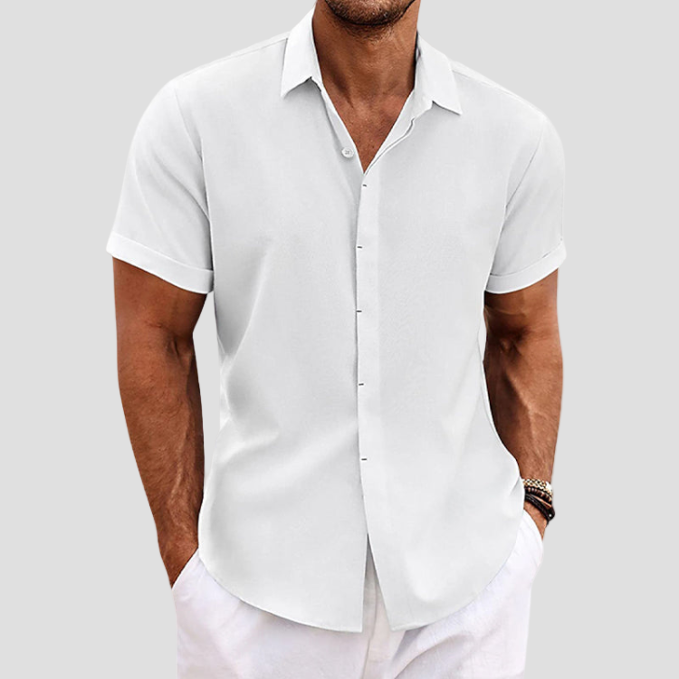 Breathable Linen Short Sleeve Shirt