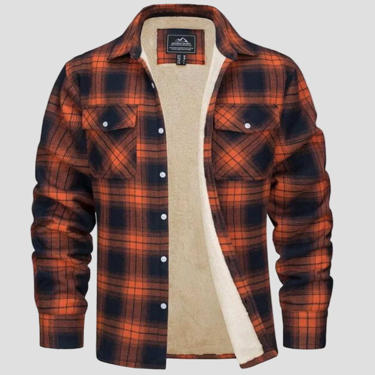 Caleb | Checkered Fleece Winter Jacket