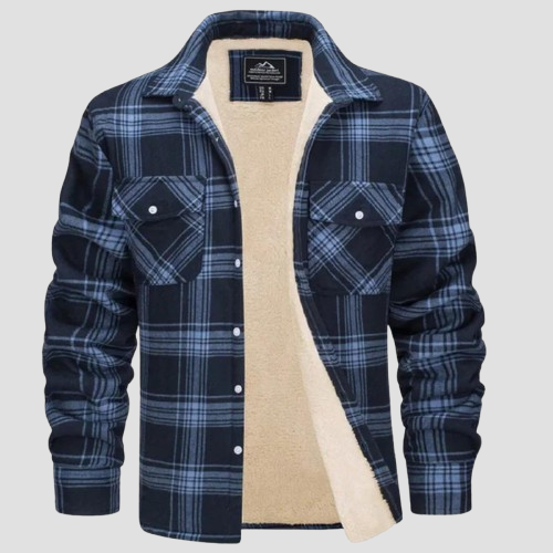 Caleb | Checkered Fleece Winter Jacket
