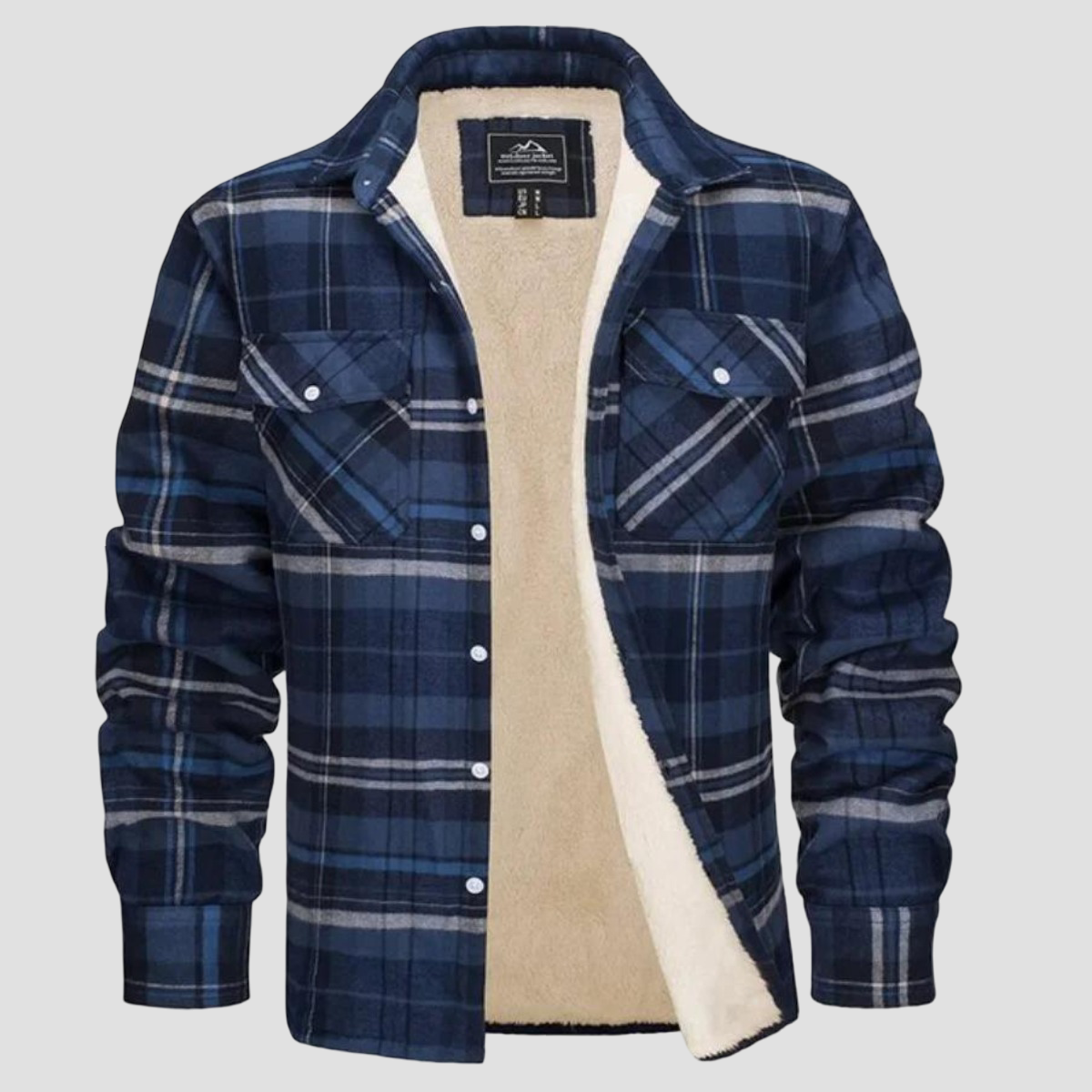 Caleb | Checkered Fleece Winter Jacket
