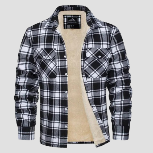 Caleb | Checkered Fleece Winter Jacket
