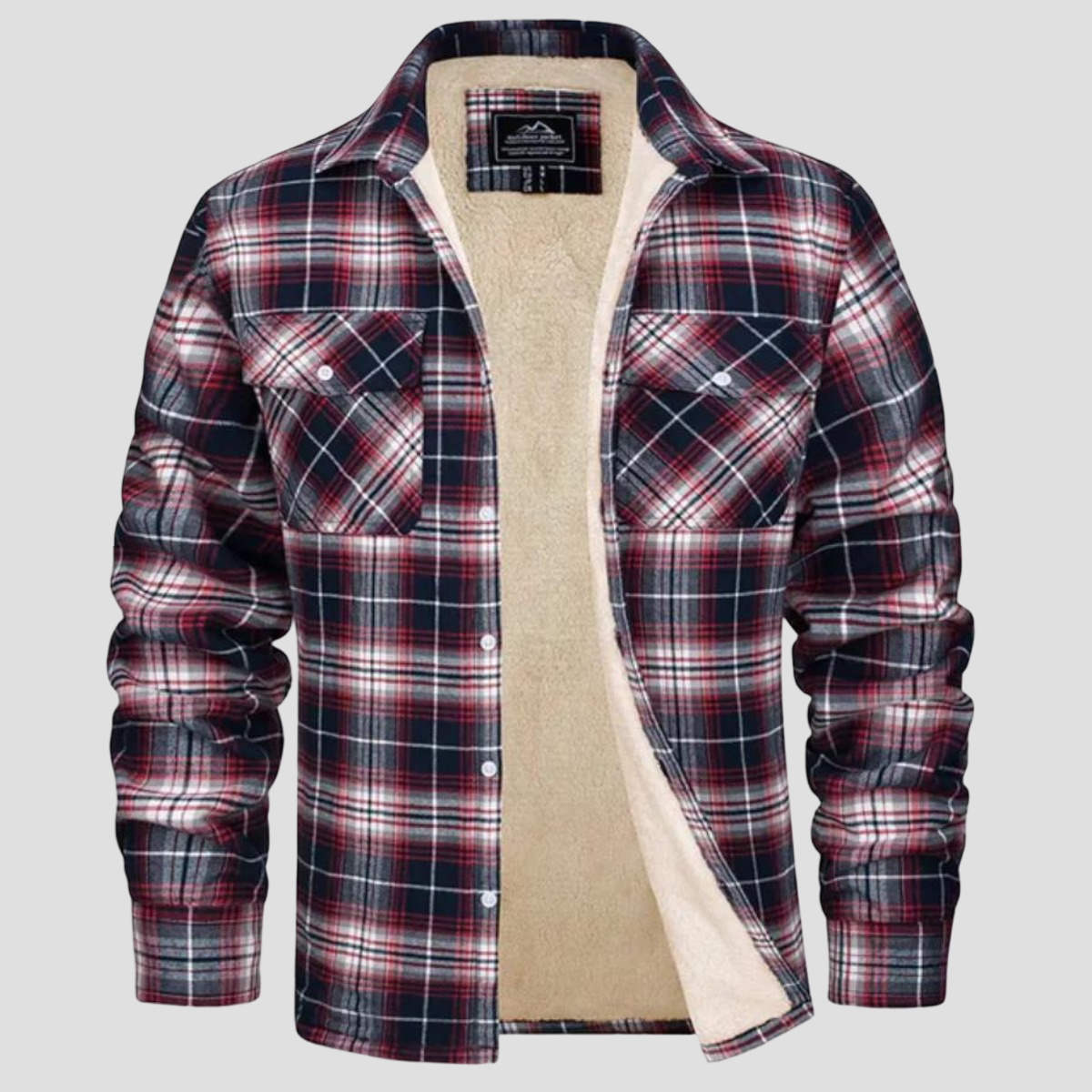 Caleb | Checkered Fleece Winter Jacket
