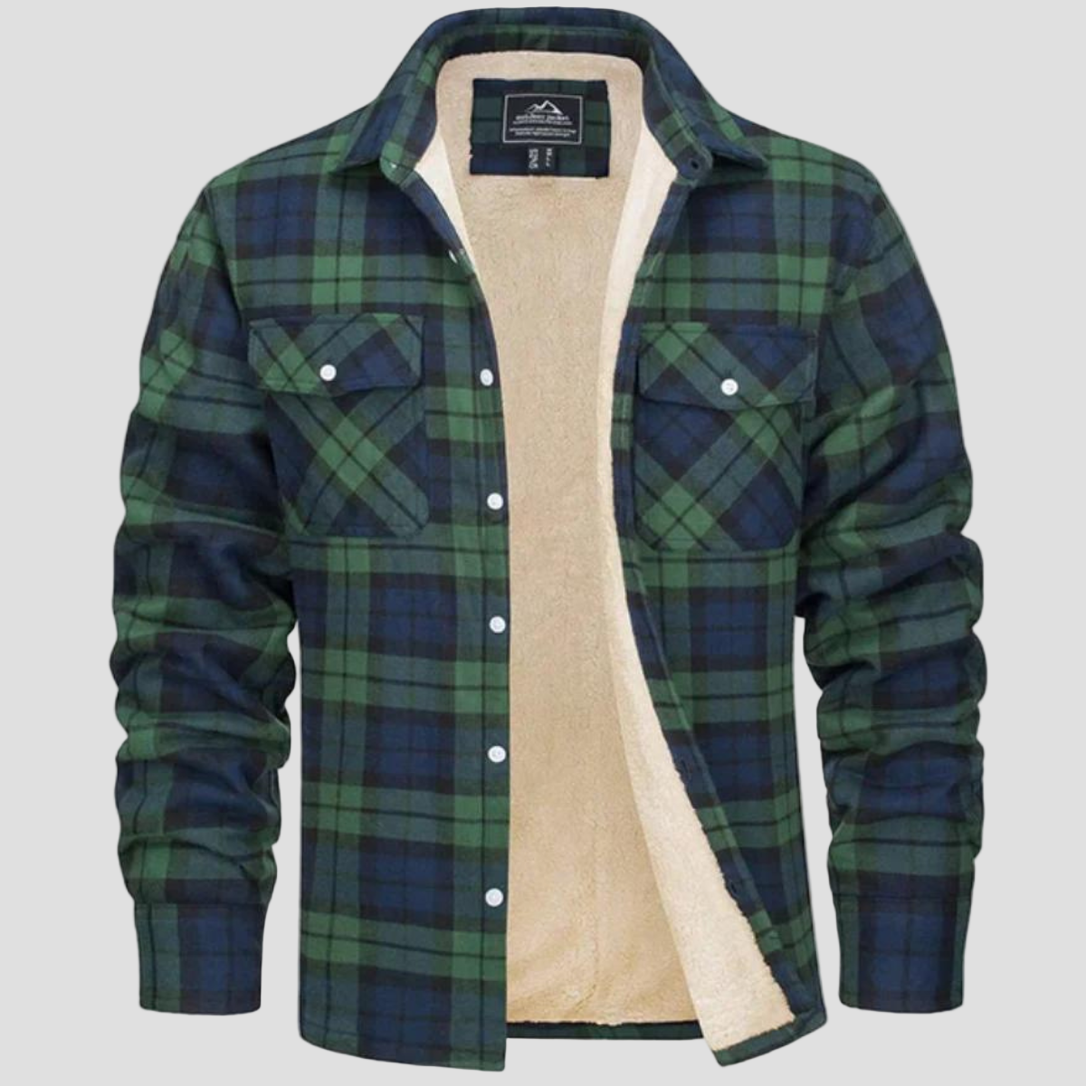 Caleb | Checkered Fleece Winter Jacket