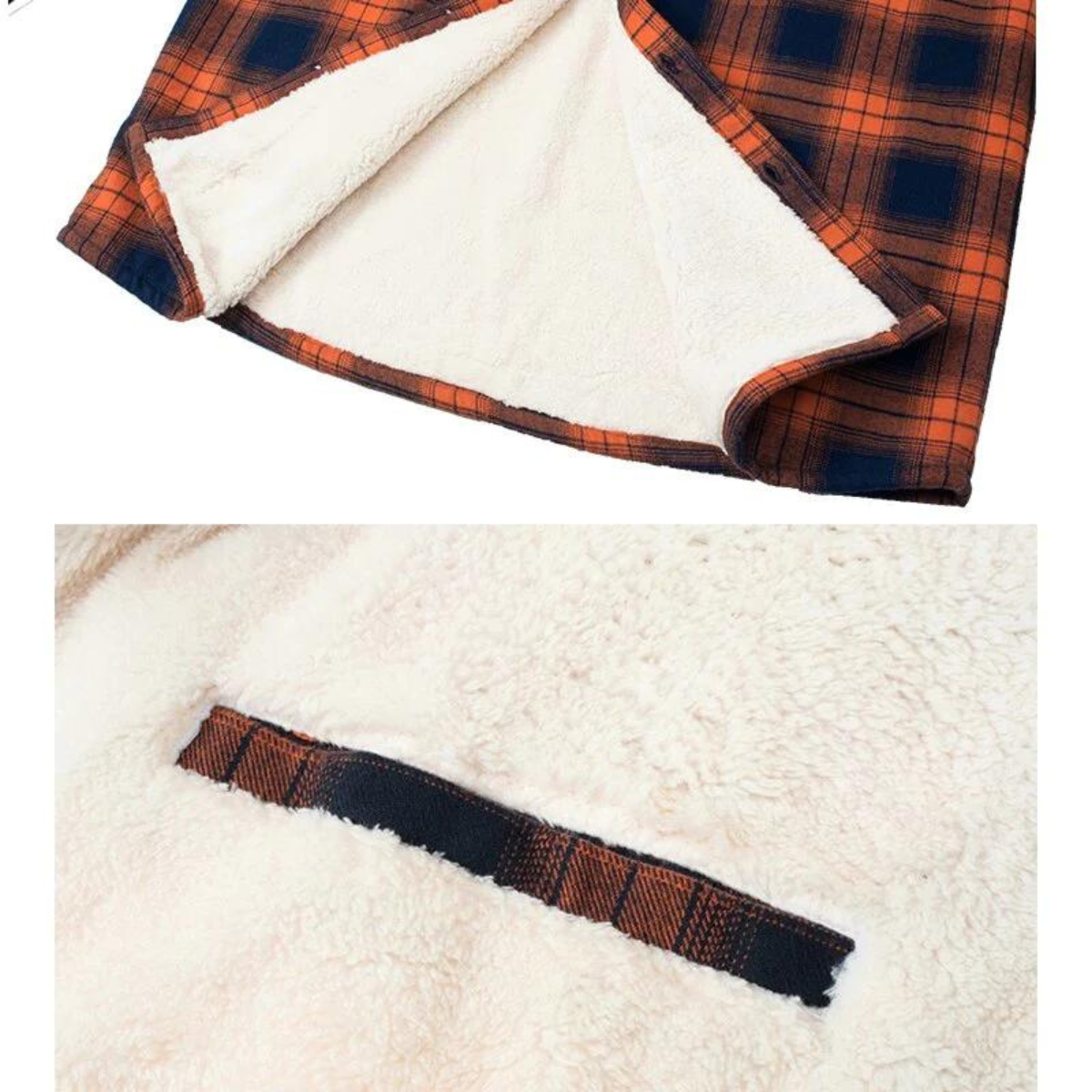 Caleb | Checkered Fleece Winter Jacket