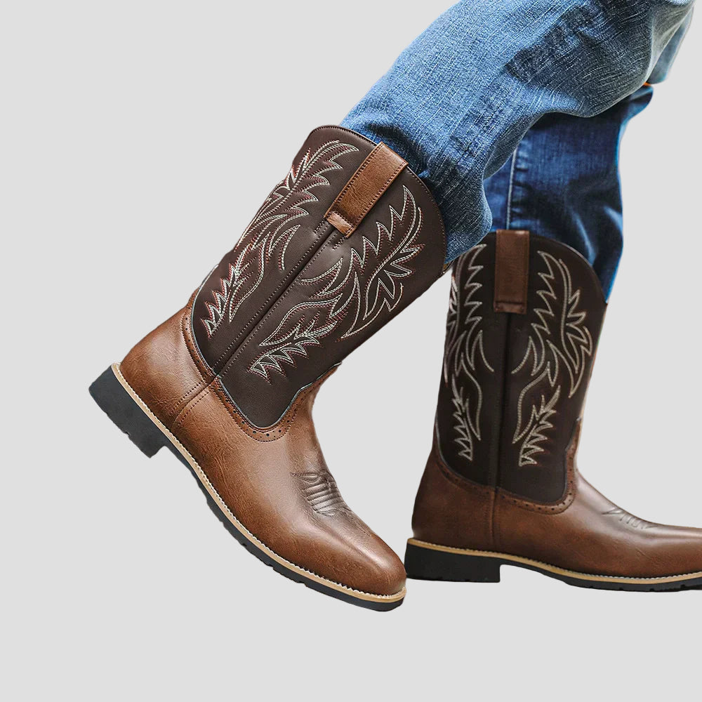 Grayson | Western Style Leather Cowboy Boots for Men