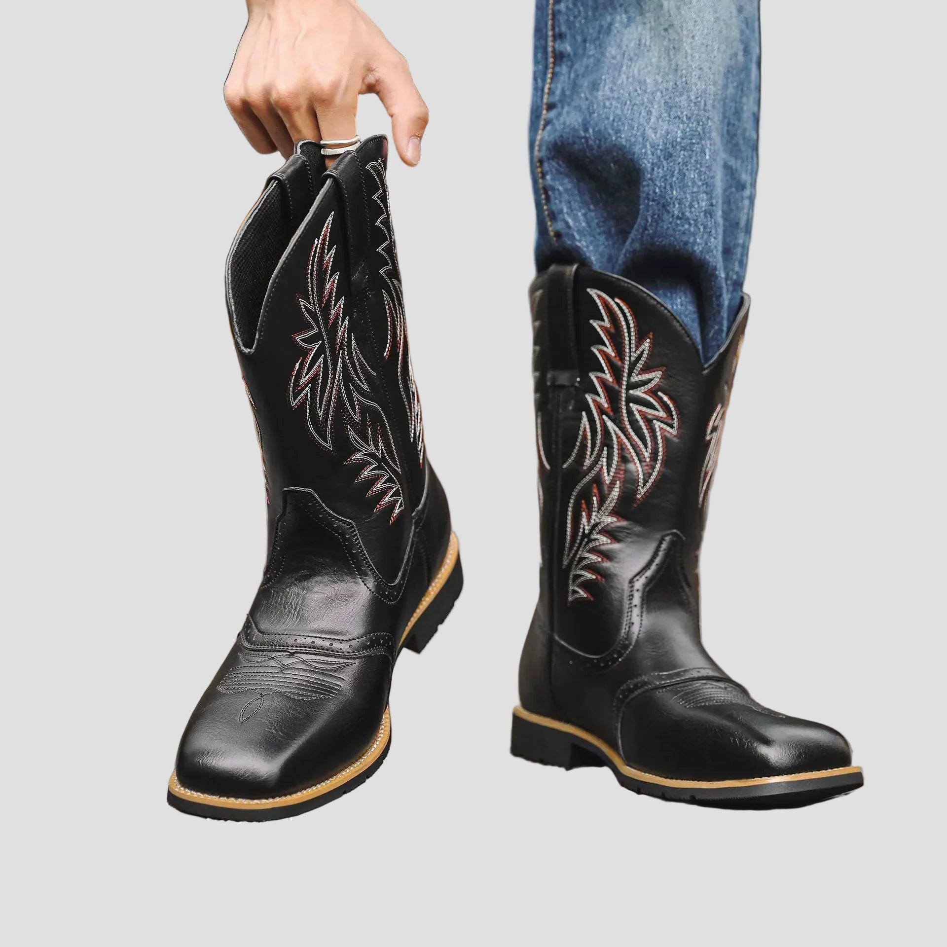 Grayson | Western Style Leather Cowboy Boots for Men