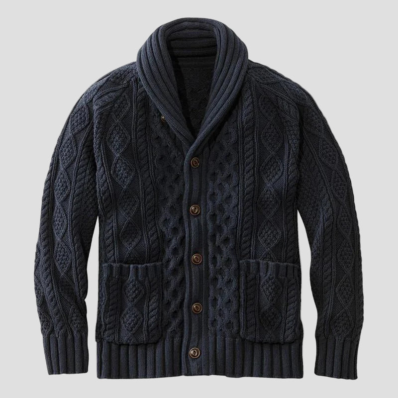 Levi | Knitted Jacquard Retro Casual Cardigan
