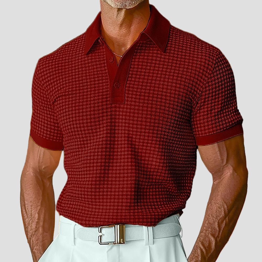 Waffle Knit Polo Shirt