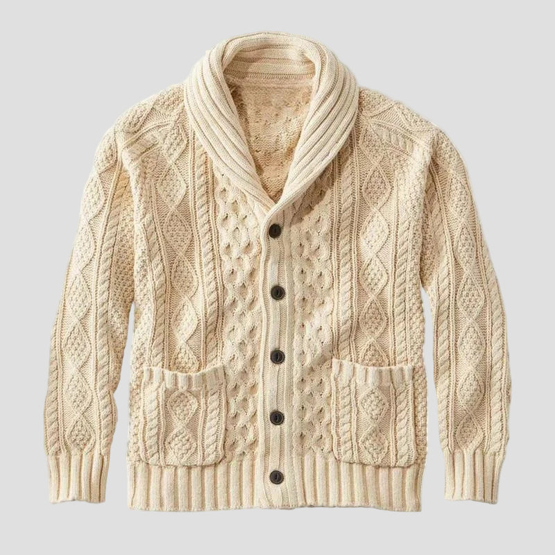 Levi | Knitted Jacquard Retro Casual Cardigan