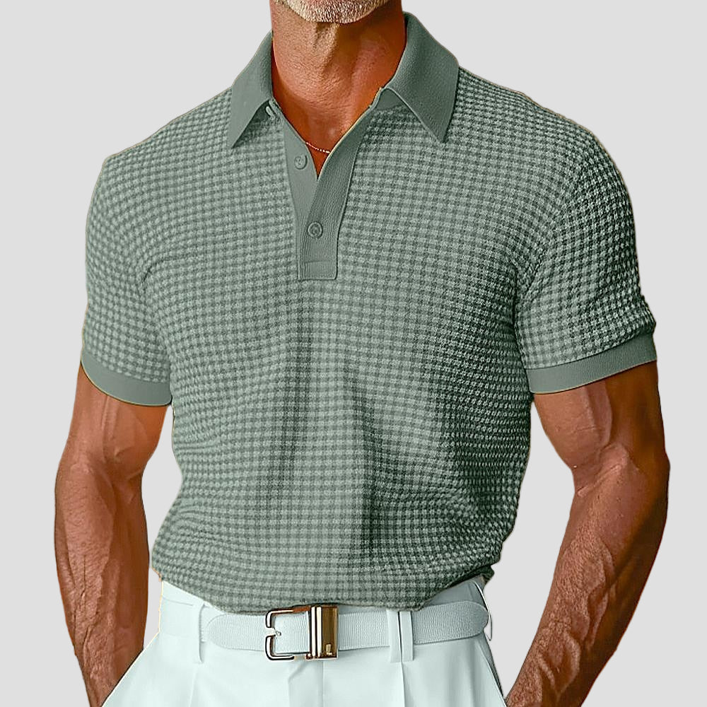 Waffle Knit Polo Shirt