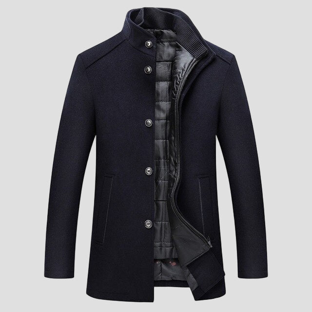 Hunter | Stand Collar Button Up Winter Jacket Men