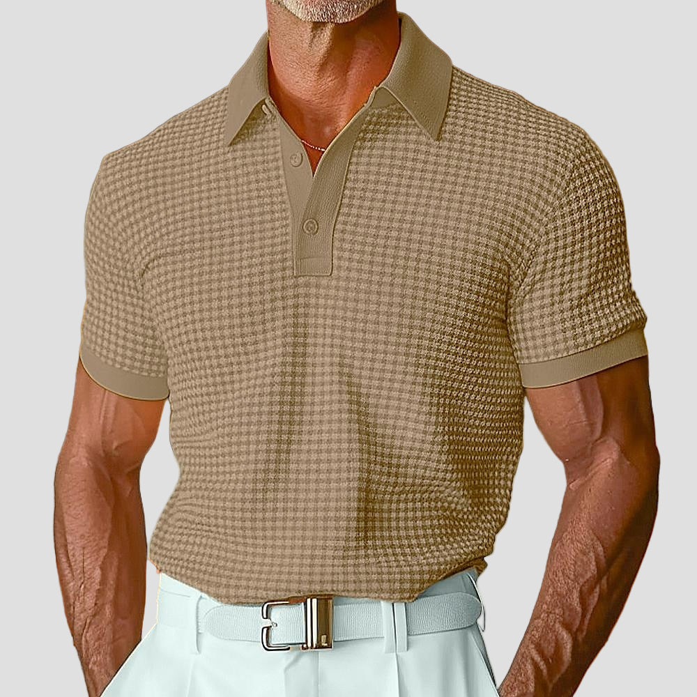 Waffle Knit Polo Shirt